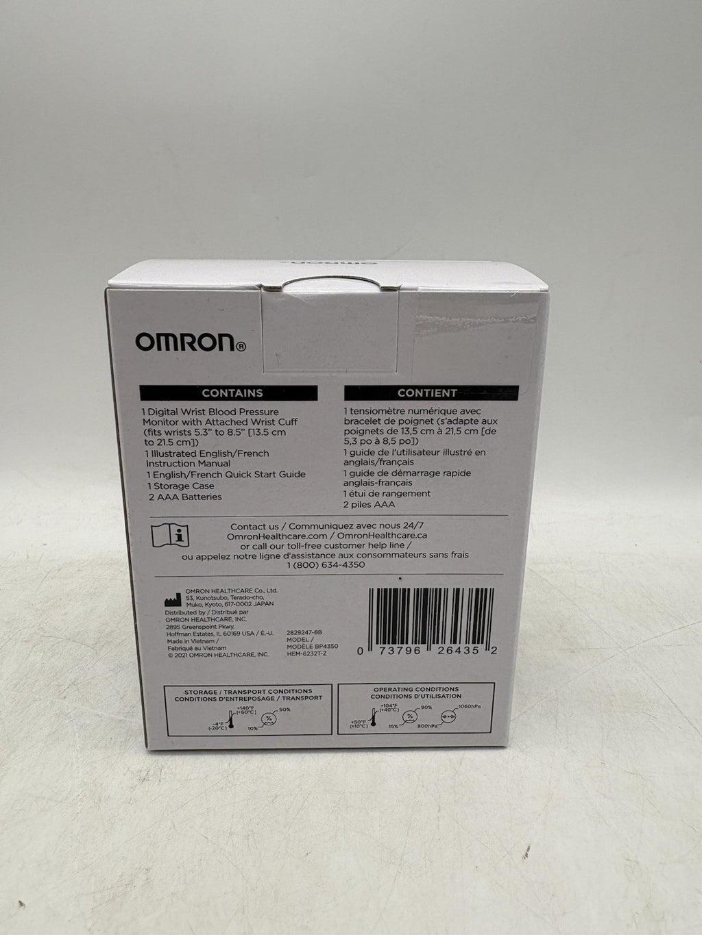 Omron Digital Blood Pressure Monitor Home Irregular Heartbeat Detection BP4350