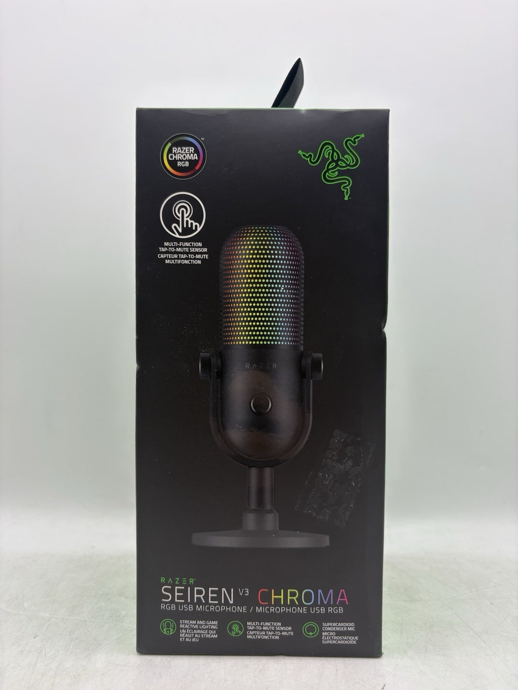 Razer Seiren V3 Chroma RGB USB GAMER Microphone with Tap-to-Mute Sensor