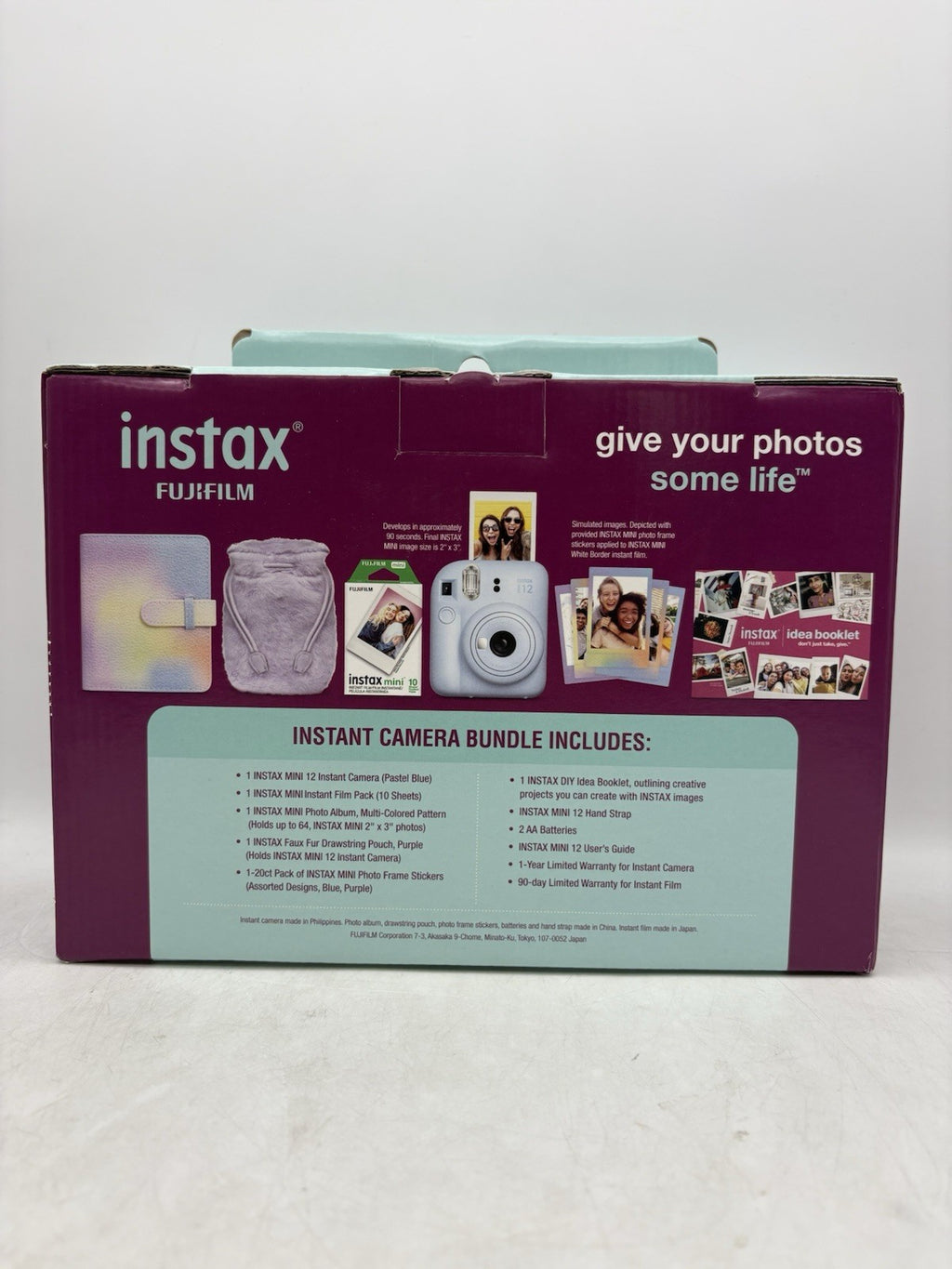 Fujifim Instax Mini SE Instant Camera Bundle 2024 Pastel Blue Film Bundle New