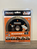 RIDGID 5 in. Masonry Cutting Turbo Rim Diamond Saw Blade