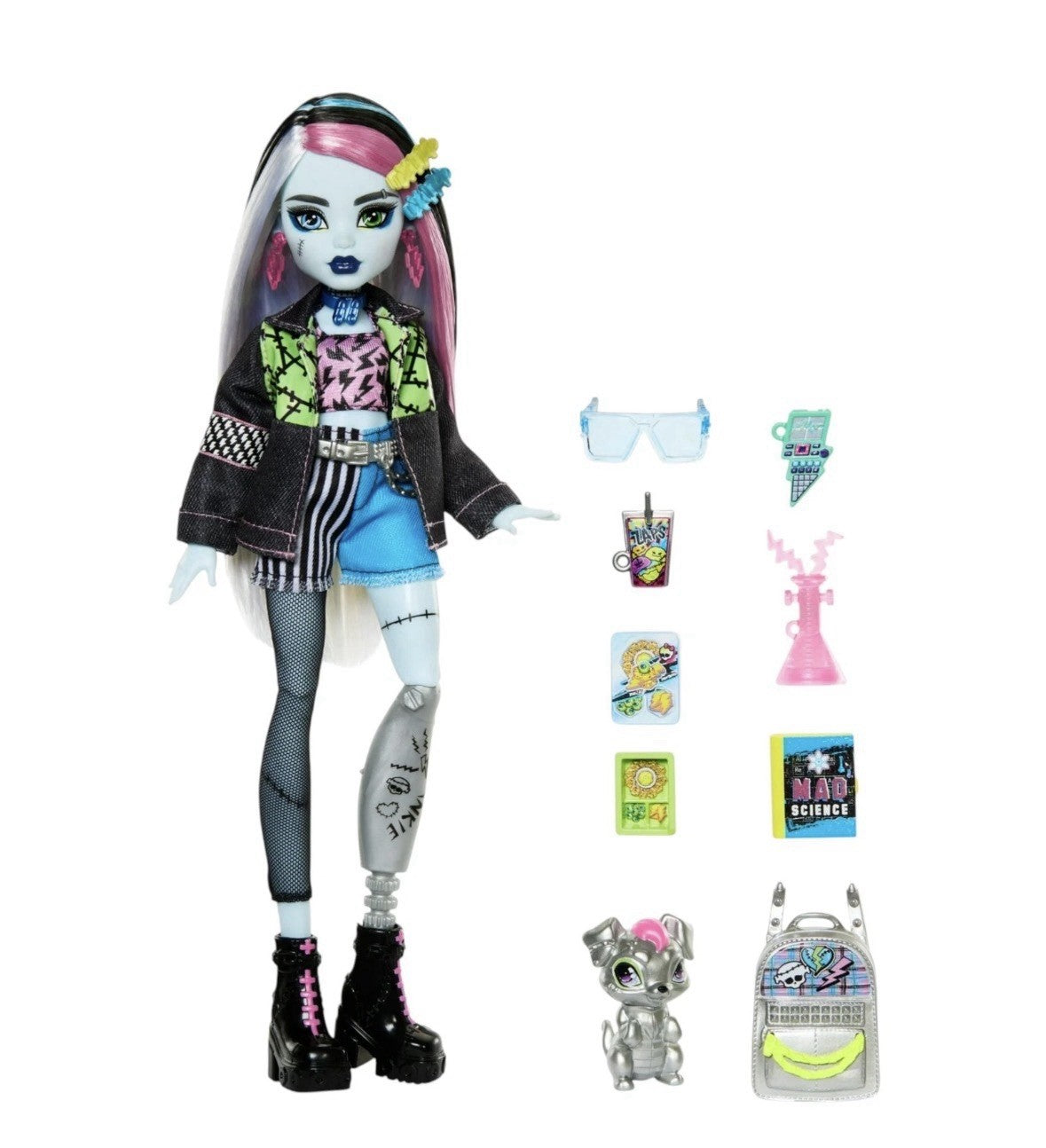 Mattel Monster High Frankie Stein Fashion Doll With Pet Watzie