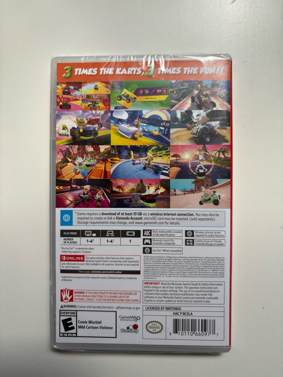 Nickelodeon Karts Collection-Code in Box-Nintendo Switch- BRAND NEW SEALED 