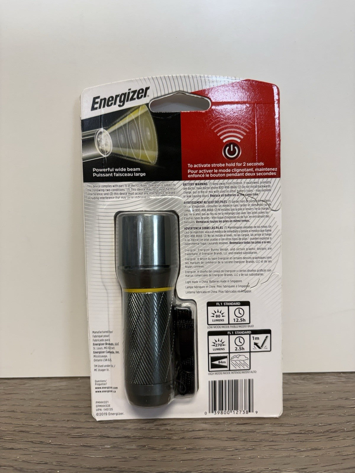 NEW Energizer 270-Lumen Vision HD Metal Light (3AAA) Included LED Flashlight 🔦