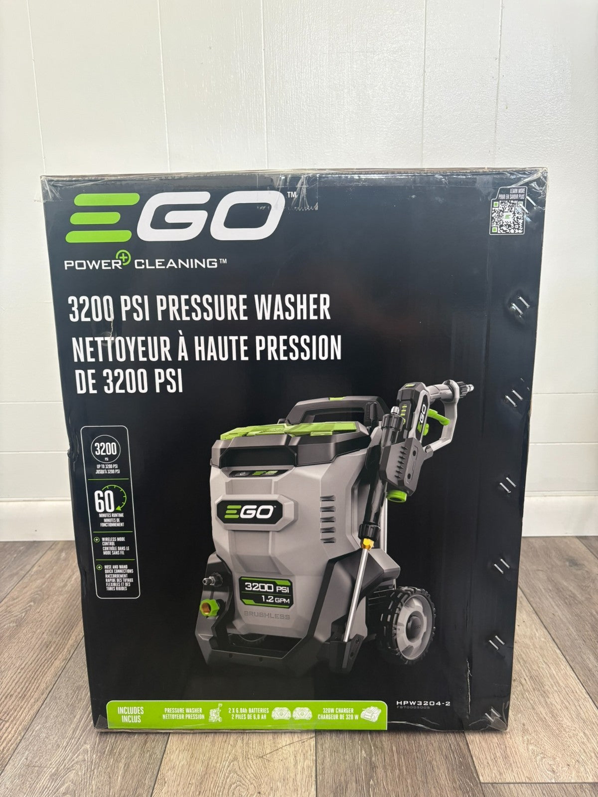 EGO POWER 3200PSI 1.2GPM Cold Water Battery Pressure washer HPW3204-2