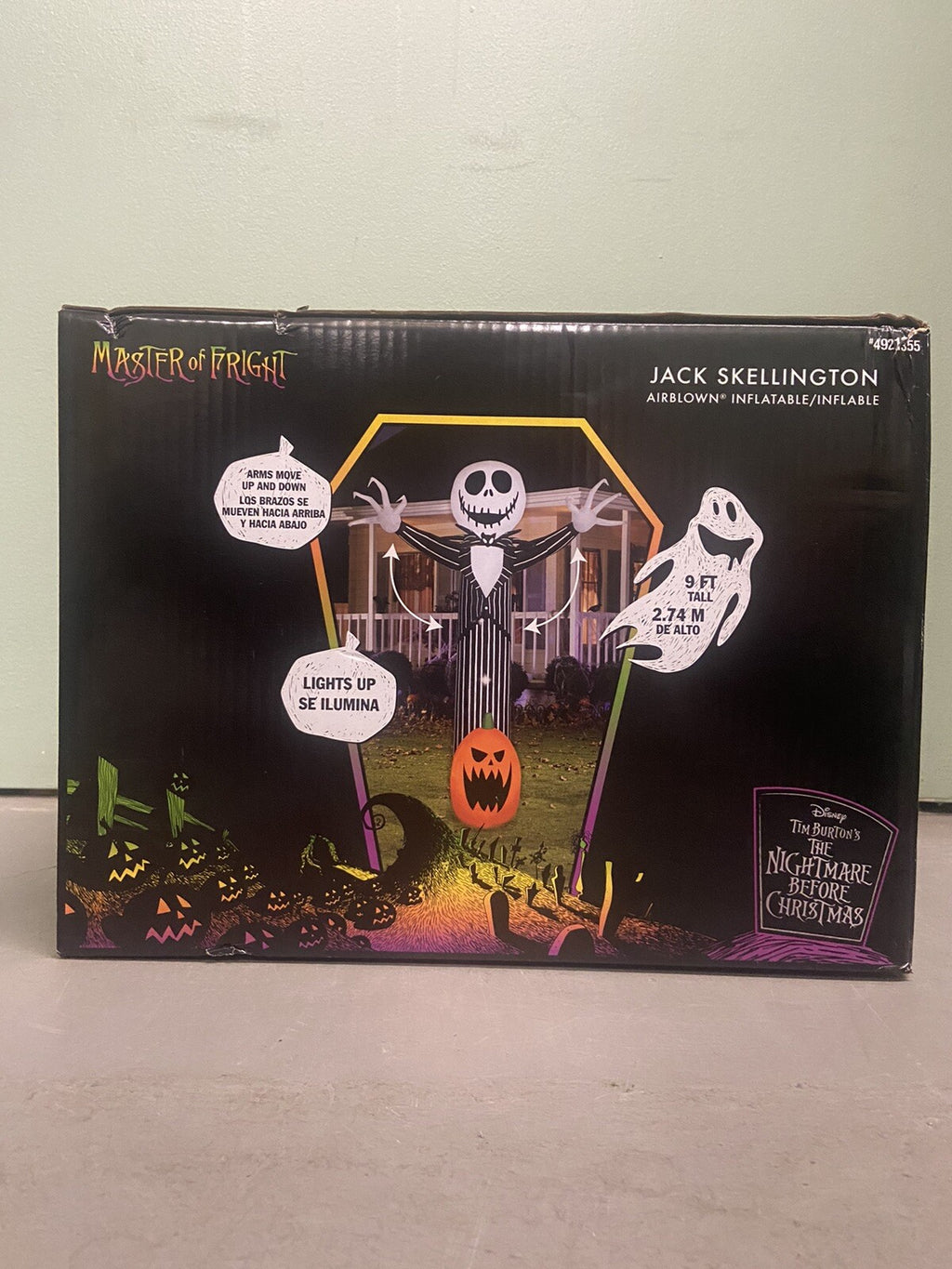 Disney Nightmare Before Christmas Jack Skellington Halloween Inflatable 9ft tall