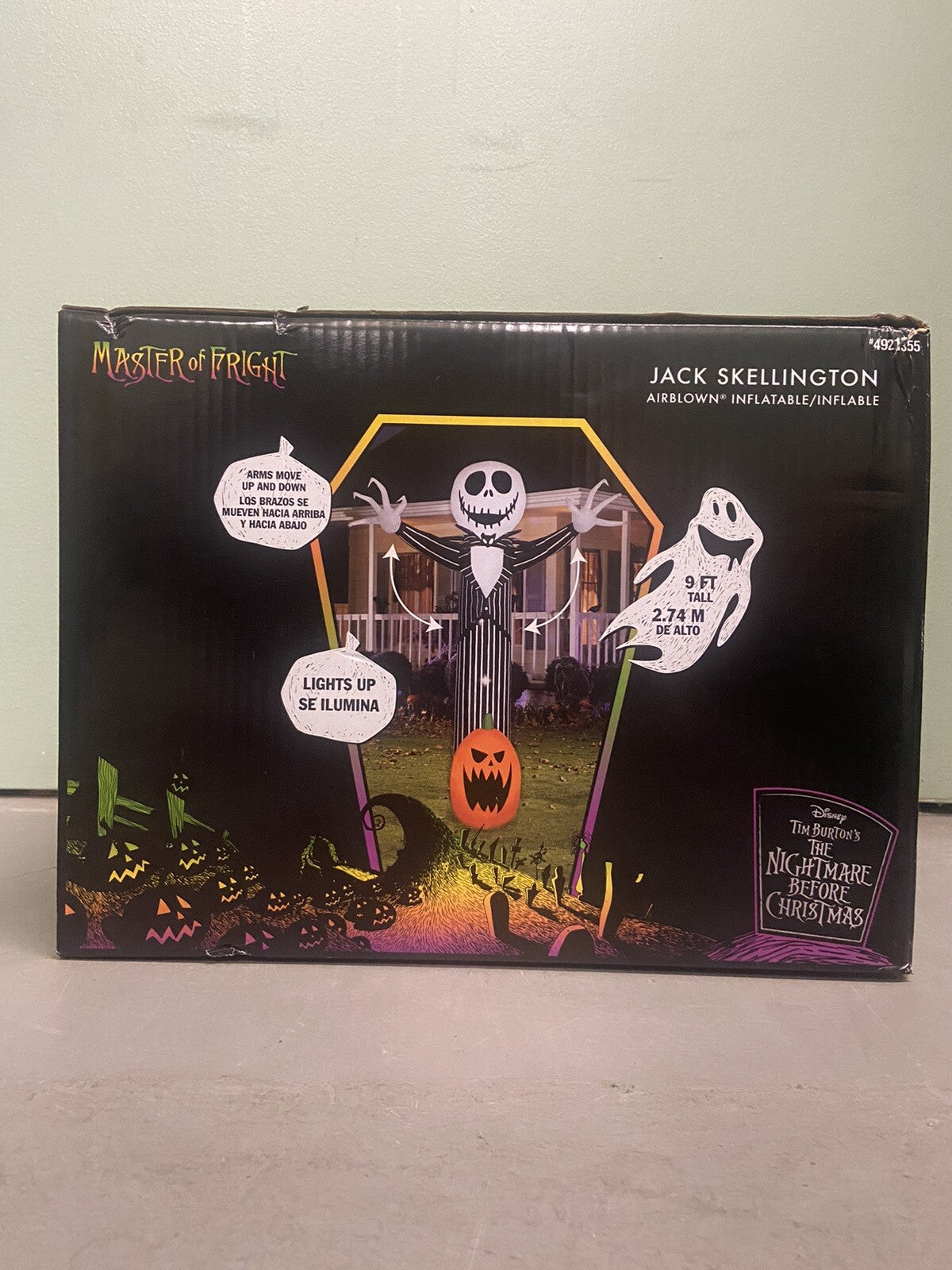 Disney Nightmare Before Christmas Jack Skellington Halloween Inflatable 9ft tall