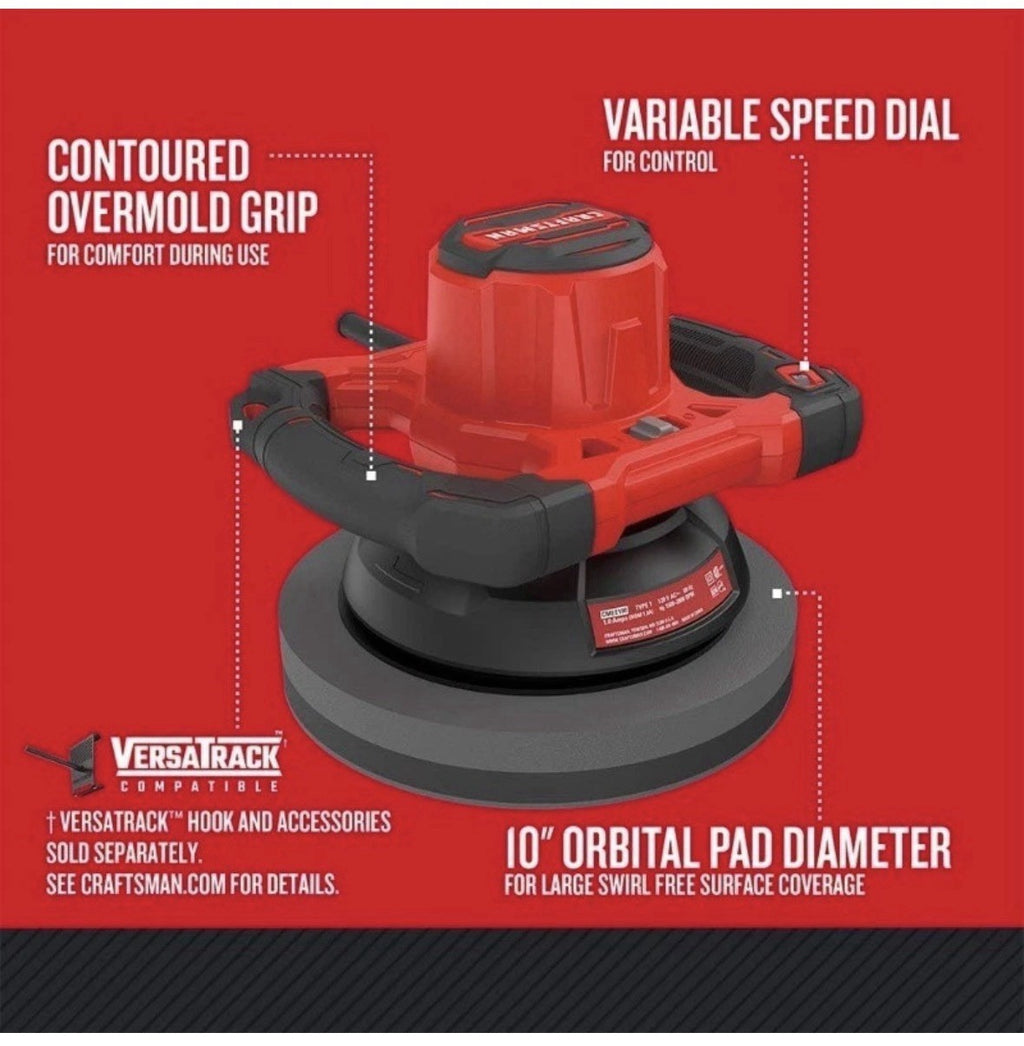 CRAFTSMAN Polisher, 10 inch, 2800 OPM, Corded CMEE100