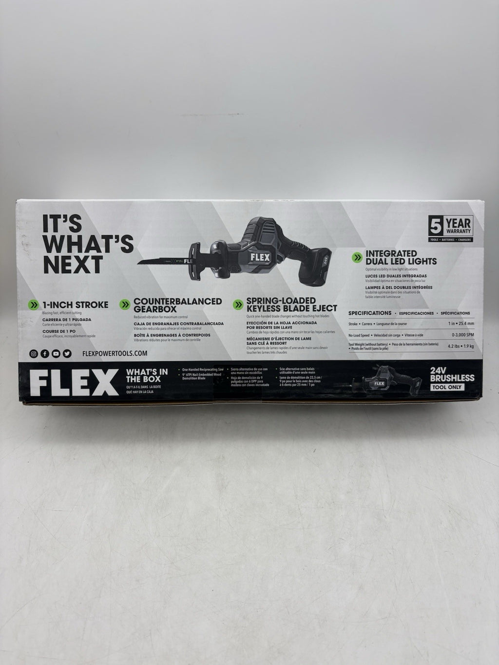 Flex FX2241-Z One-hand Reciprocating Saw Brushless Bare Tool New