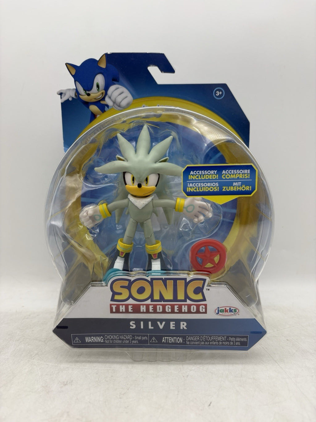 JAKKS Pacific Sonic The Hedgehog 41219 Figure - Silver 4.5" with Red Star Ring