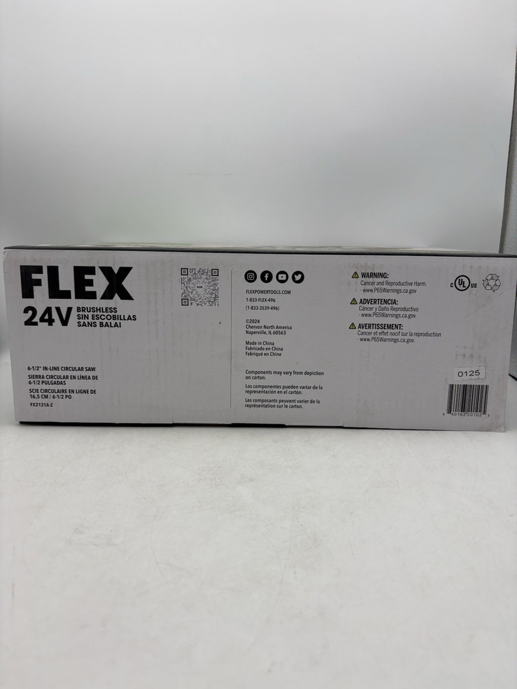 FLEX FX2131A-Z 24V Cordless Brushless 6-1/2" In-Line Circular Saw Tool Only