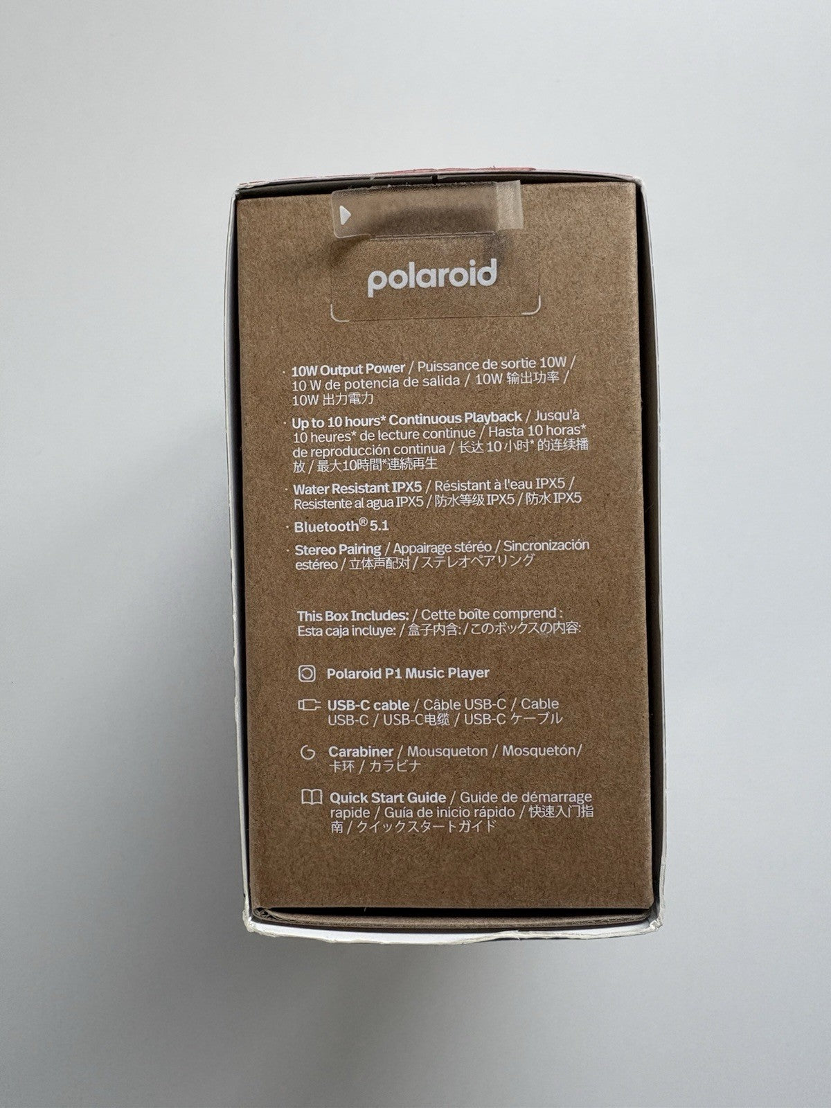 NEW Polaroid P1 Music Player Portable Speaker Bluetooth IPX5 Water Resistant