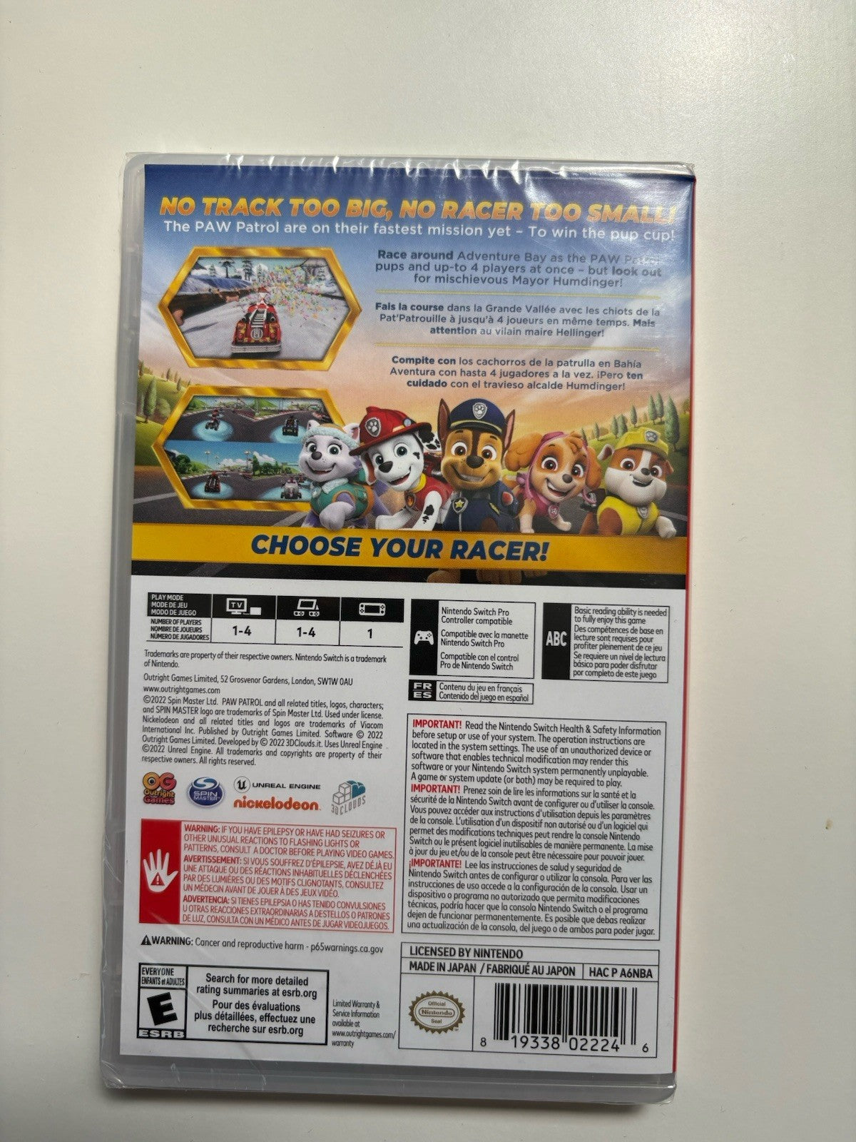 Paw Patrol Grand Prix (Nintendo Switch, 2022)