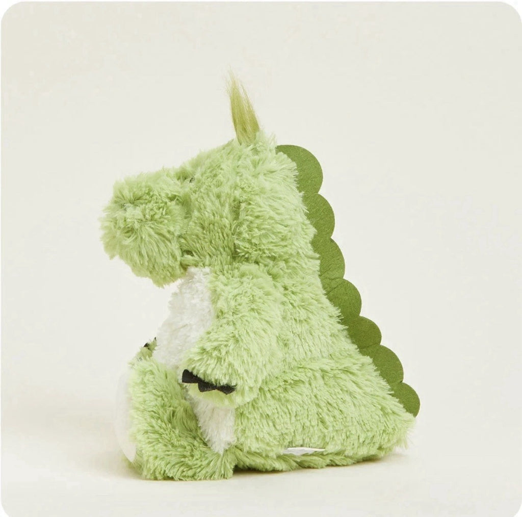 Warmies Green Dinosaur - Plush Stegosaurus Microwavable Freezable Lavender Scent