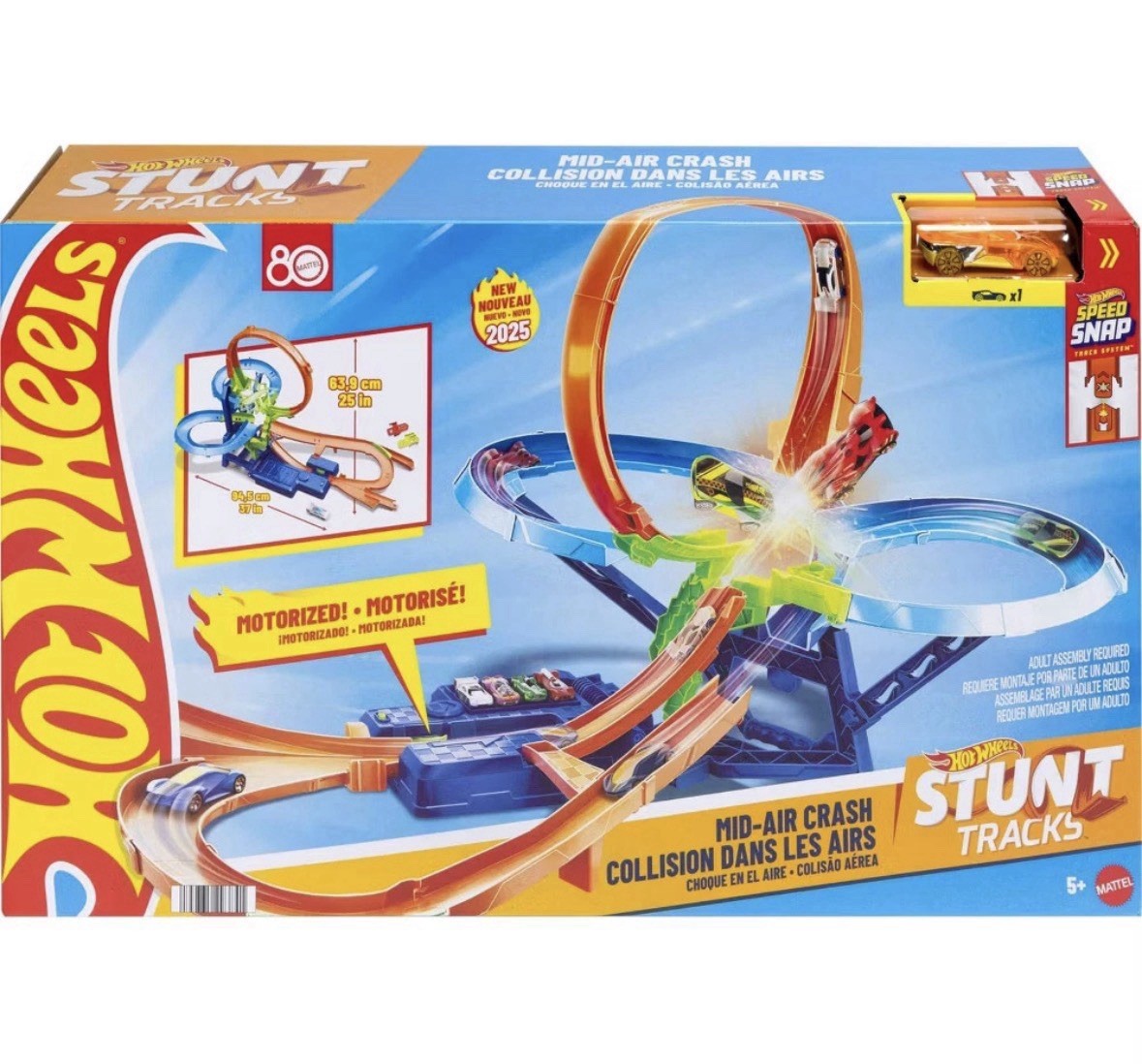 Hot Wheels Action Mid-Air Multi-Crash Toy Vehicle Playset - 37pk