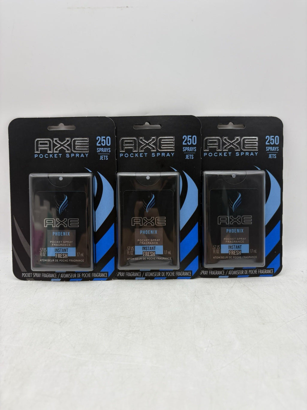 Axe Phoenix Pocket Spray Fragrance Men's 0.57 oz Travel Size 3 Pack discontinued
