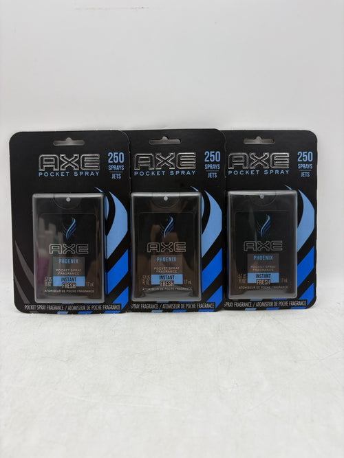 Axe Phoenix Pocket Spray Fragrance Men's 0.57 oz Travel Size 3 Pack discontinued