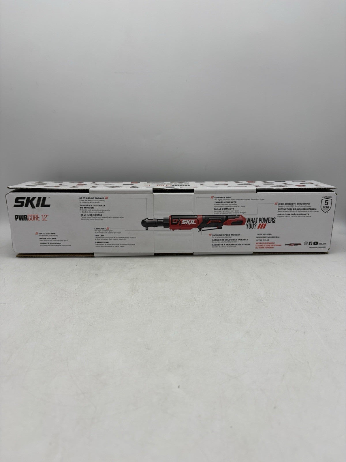 SKIL PWRCORE Brushless 12V Variable speed 3/8” Ratchet RW5763A-00 New in Box