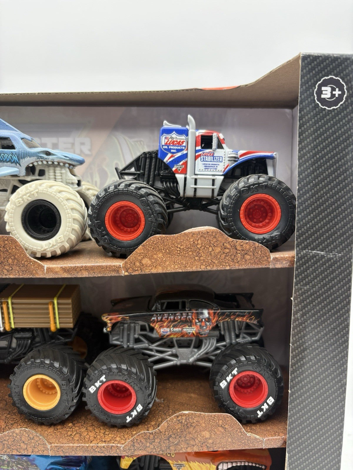 Monster Jam Monster Truck Diecast 9pk - 1:64 Scale Lumberjack Avenger Megalodon
