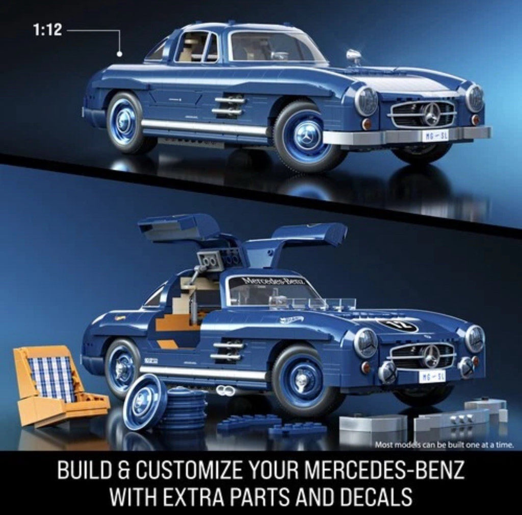 Mattel Brick Shop Hot Wheels Premium Series Mercedes Benz 300 SL Includes 1 Co