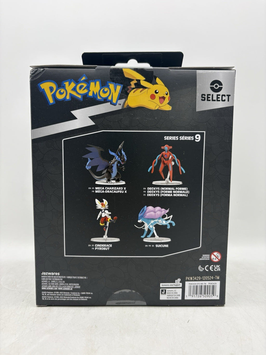 Pokemon Select Series 9 Cinderace Articulated Figure 1 Pack New