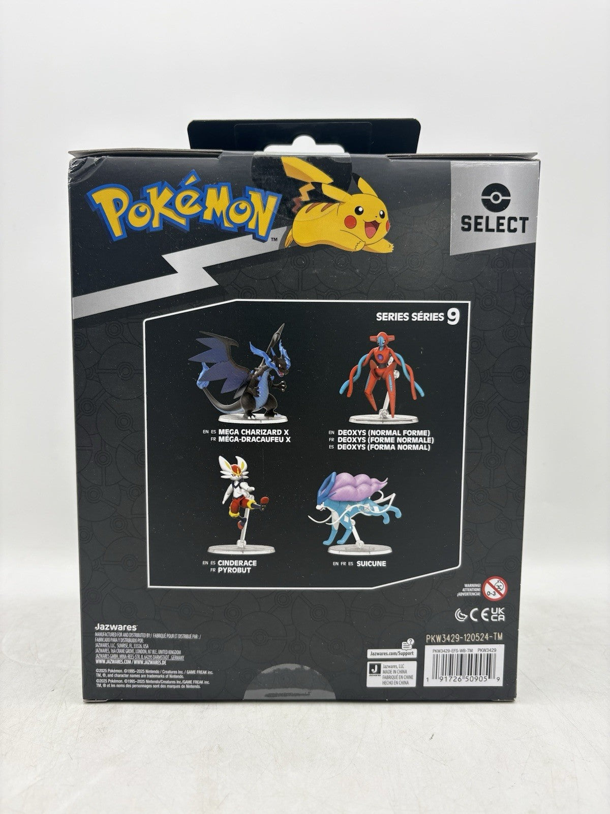 Pokemon Select Series 9 Cinderace Articulated Figure 1 Pack New