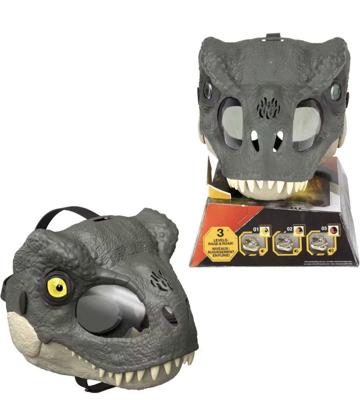 Jurassic World Rebirth T-Rex Rage N Roar Mask with LED Light Up