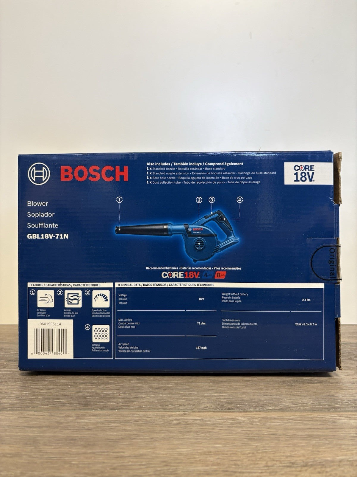 Bosch GBL18V-71N 18V 71 CFM Lithium Ion Cordless Handheld Leaf Blower