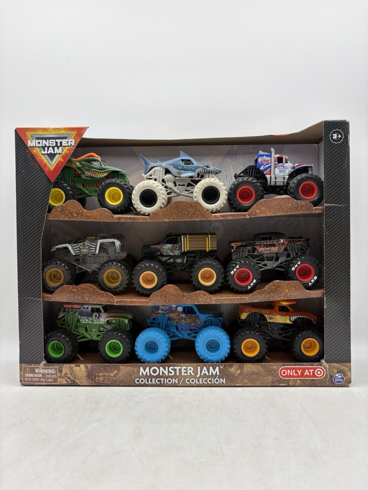 Monster Jam Monster Truck Diecast 9pk - 1:64 Scale Lumberjack Avenger Megalodon