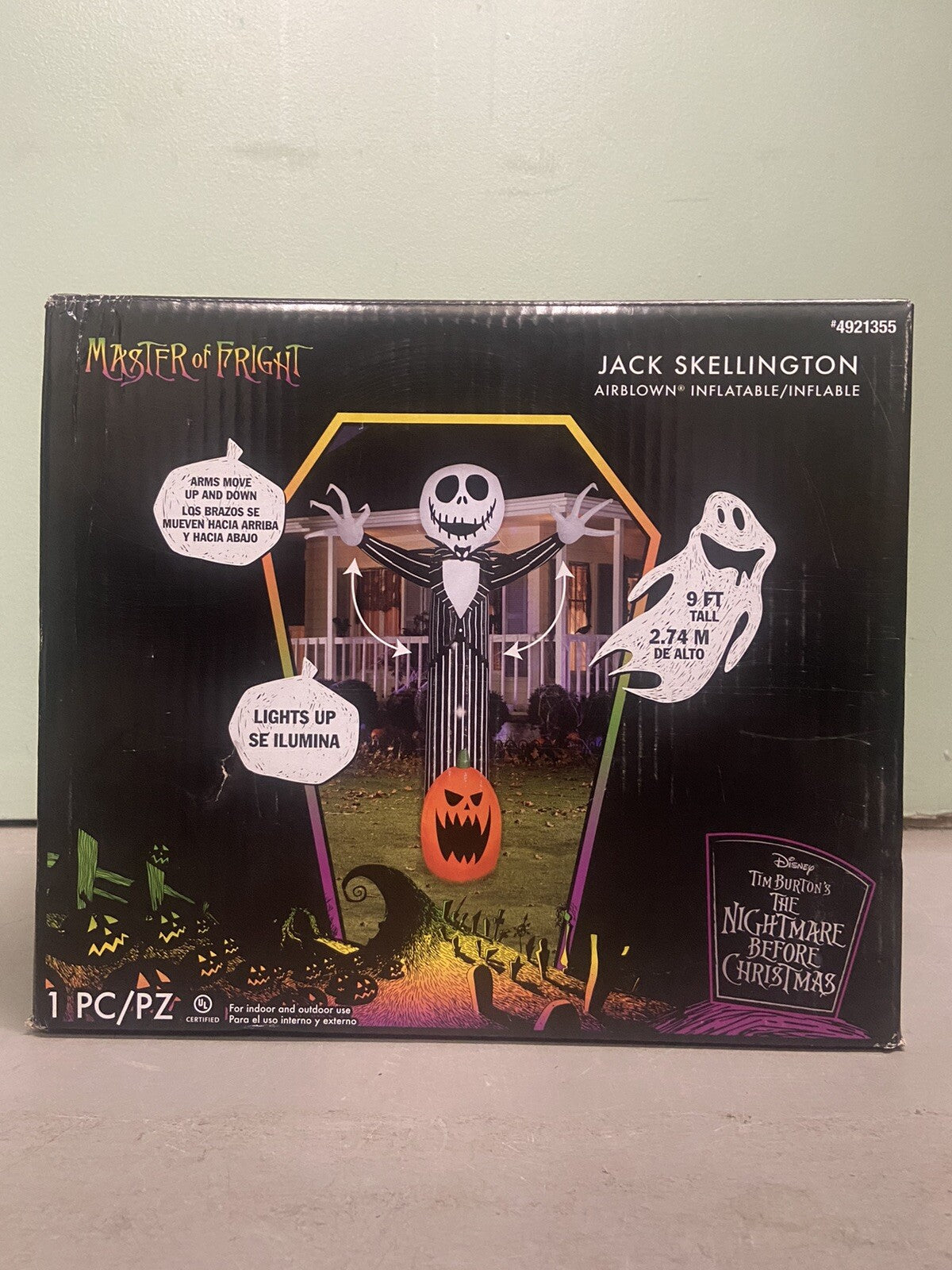 Disney Nightmare Before Christmas Jack Skellington Halloween Inflatable 9ft tall