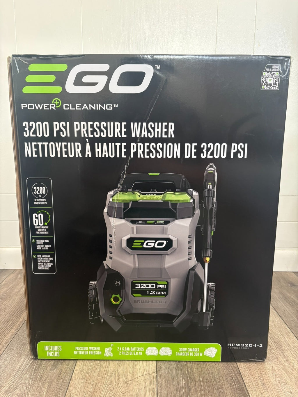 EGO POWER 3200PSI 1.2GPM Cold Water Battery Pressure washer HPW3204-2