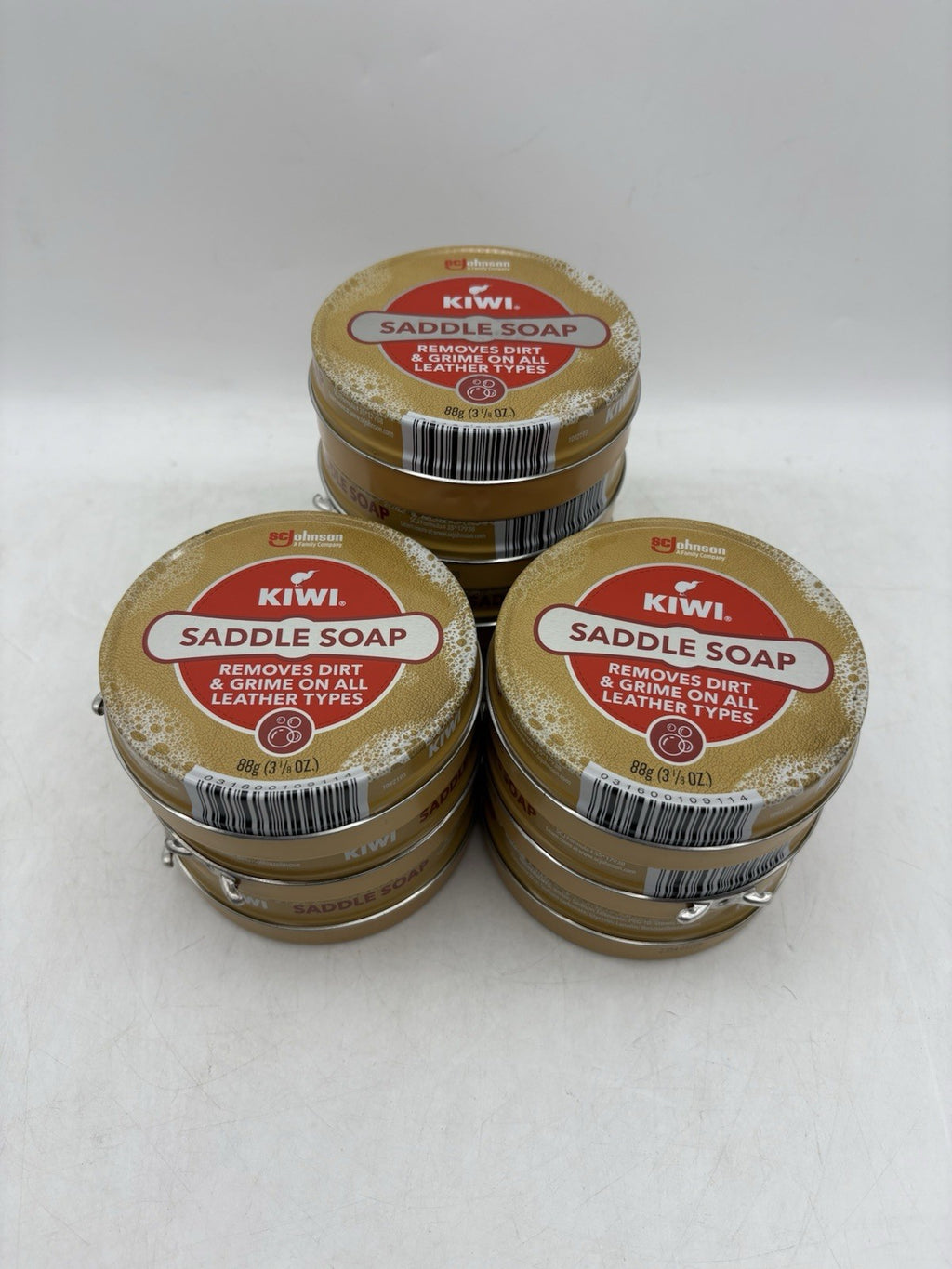 Kiwi SC Johnson Saddle Soap Tin 3 1/8 Ounce Paste Each New Lot of 10