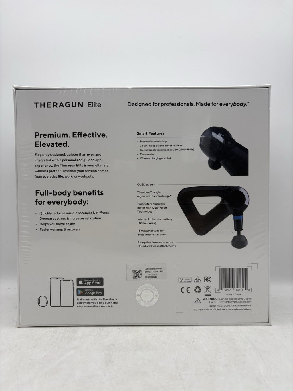 Therabody Theragun Elite Handheld Percussive Massage Device
