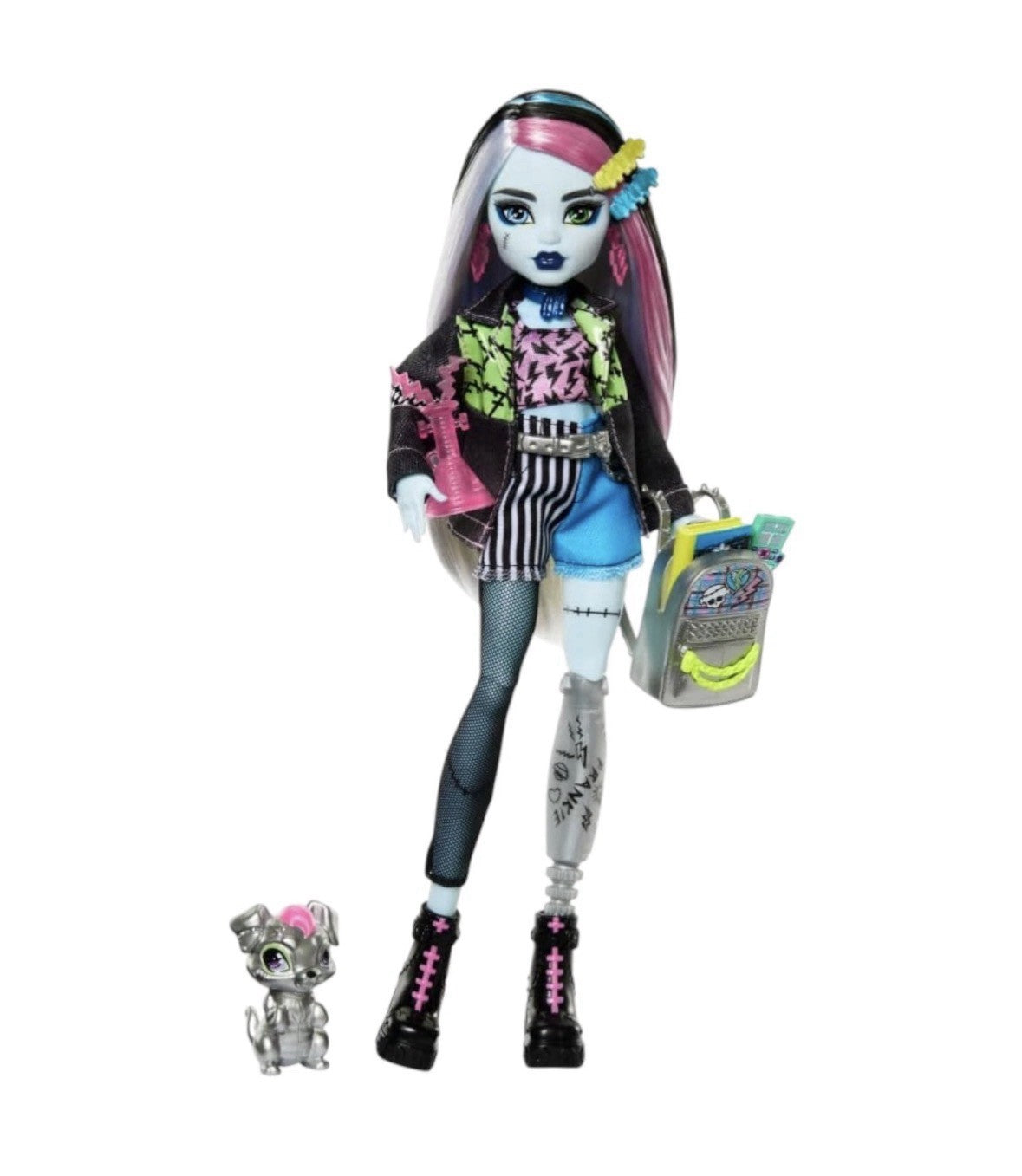 Mattel Monster High Frankie Stein Fashion Doll With Pet Watzie