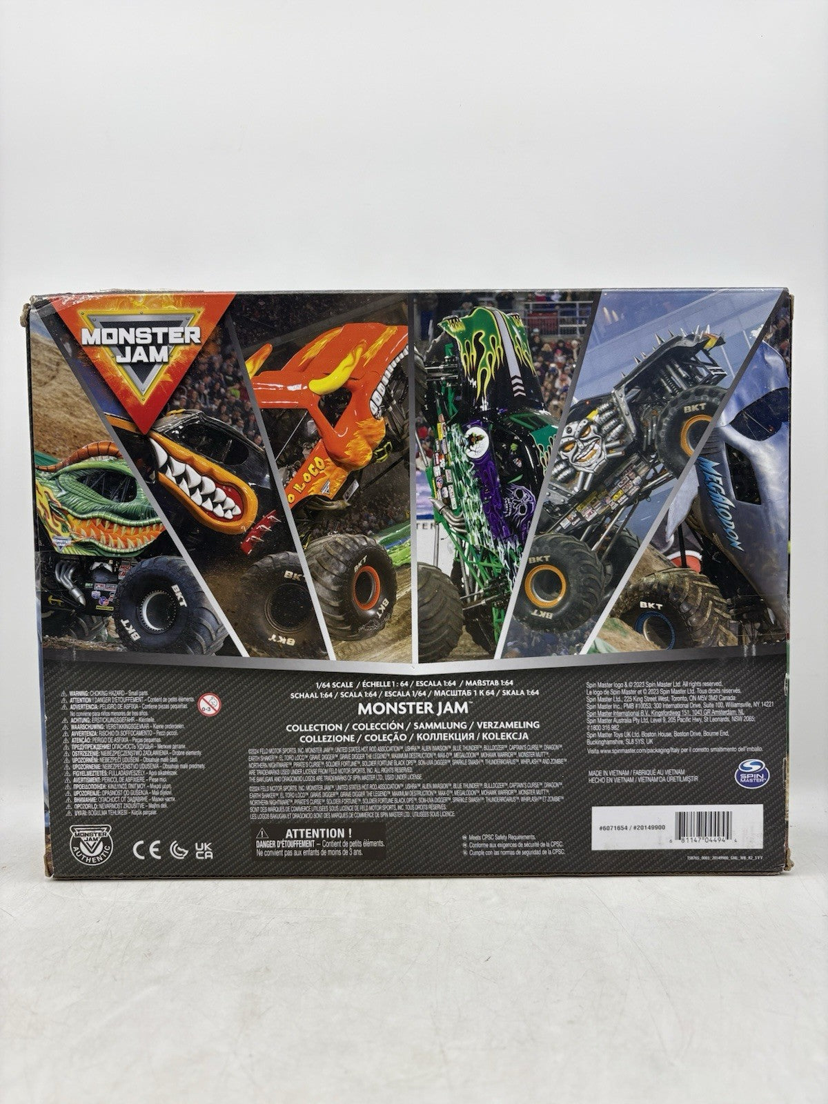 Monster Jam Monster Truck Diecast 9pk - 1:64 Scale Lumberjack Avenger Megalodon