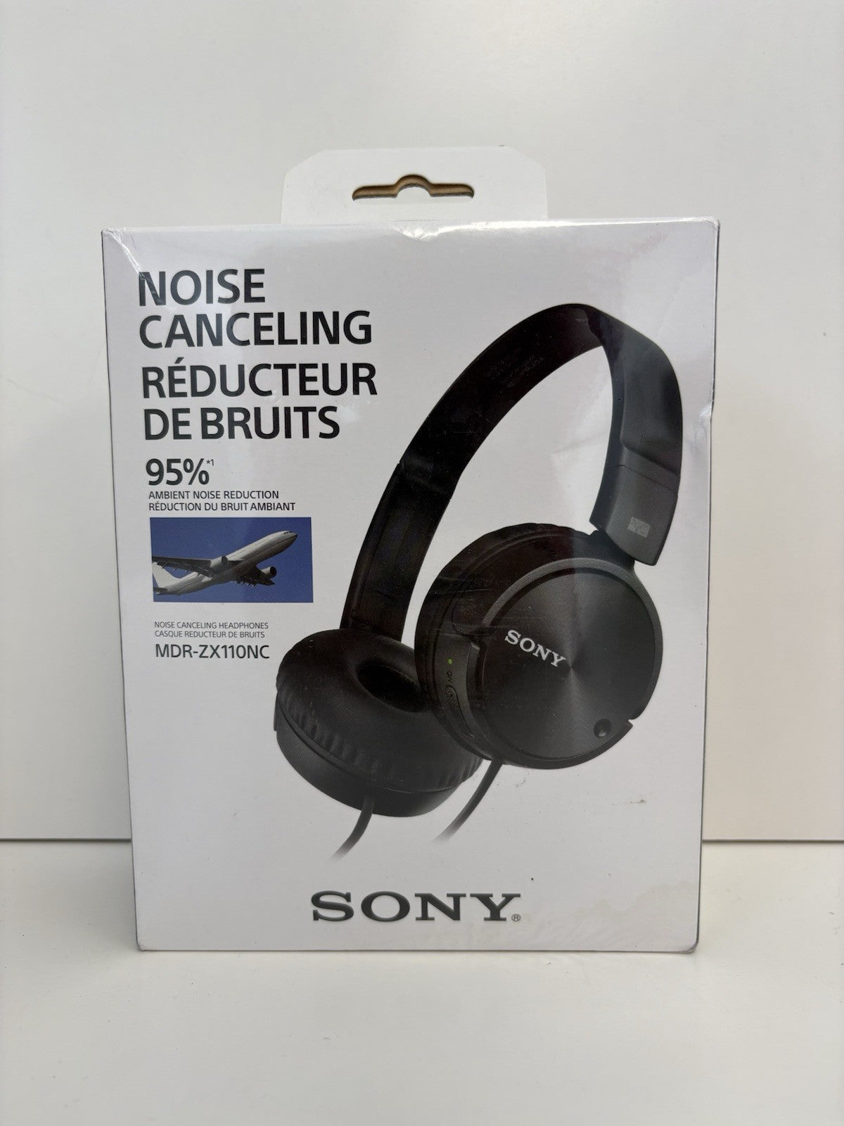 Sony Noise Cancelling Wired Headband Headphones Black MDR-ZX110NC