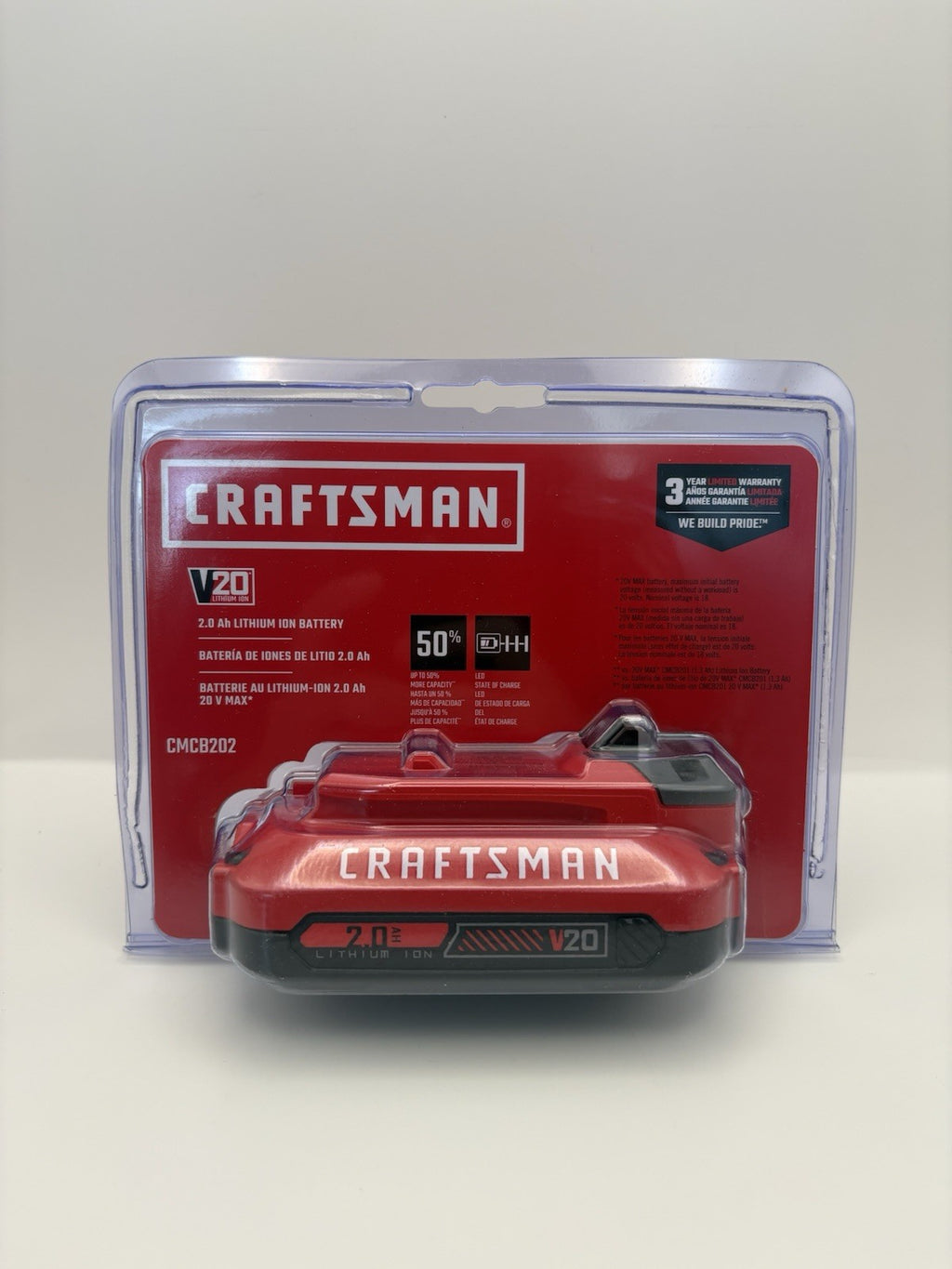 Craftsman CMCB202 20V 2.0Ah Lithium Ion Battery