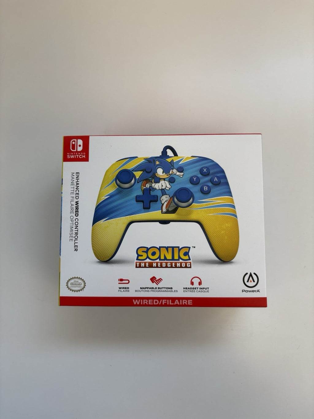 PowerA Enhanced Wired Controller for Nintendo Switch Sonic The Hedgehog NIB 