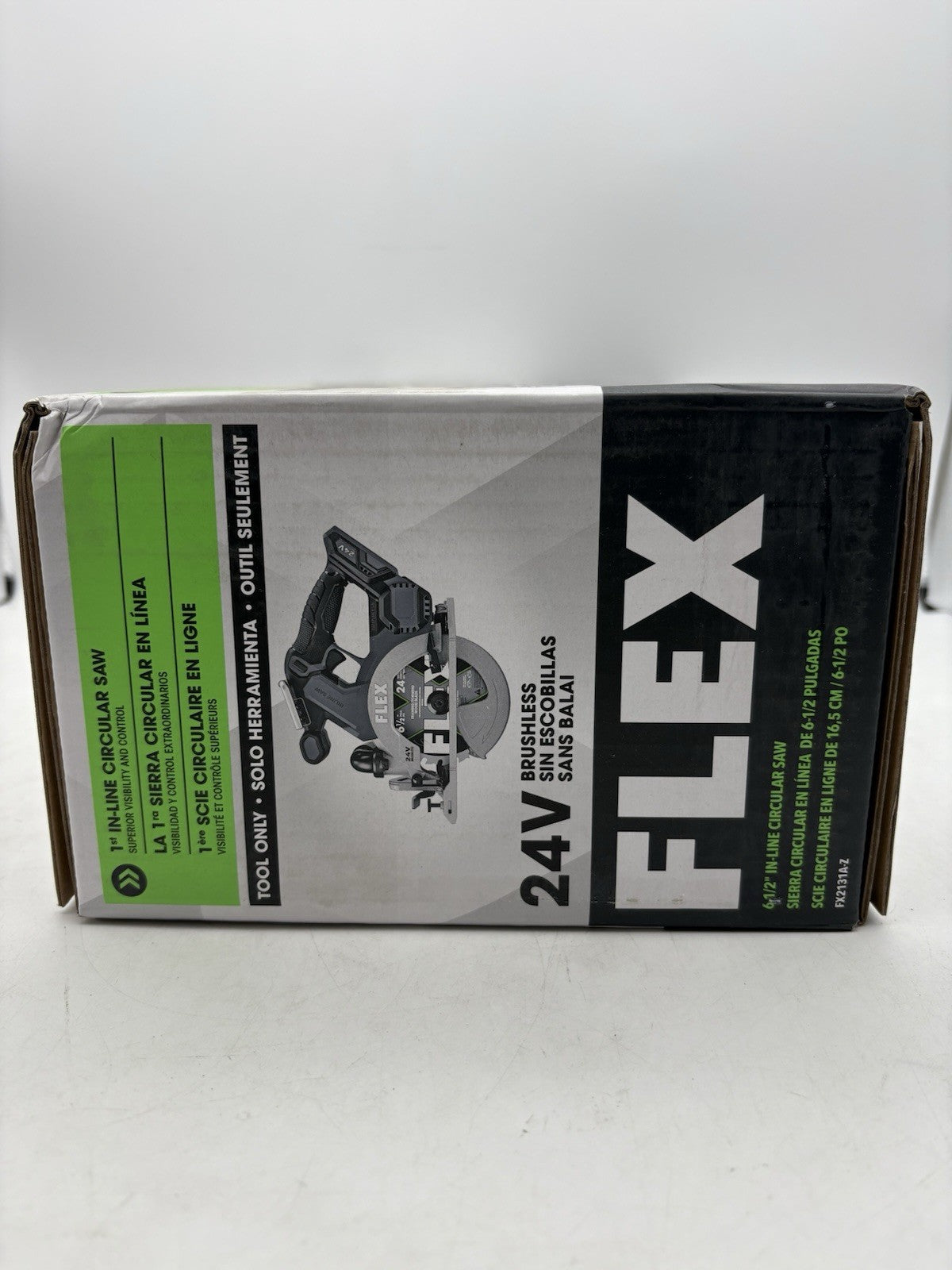 FLEX FX2131A-Z 24V Cordless Brushless 6-1/2" In-Line Circular Saw Tool Only