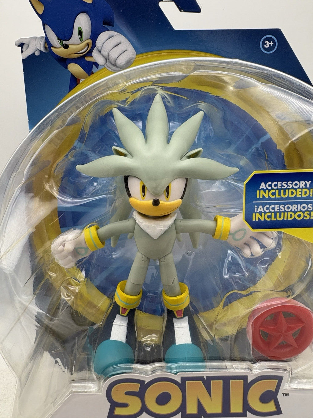 JAKKS Pacific Sonic The Hedgehog 41219 Figure - Silver 4.5" with Red Star Ring