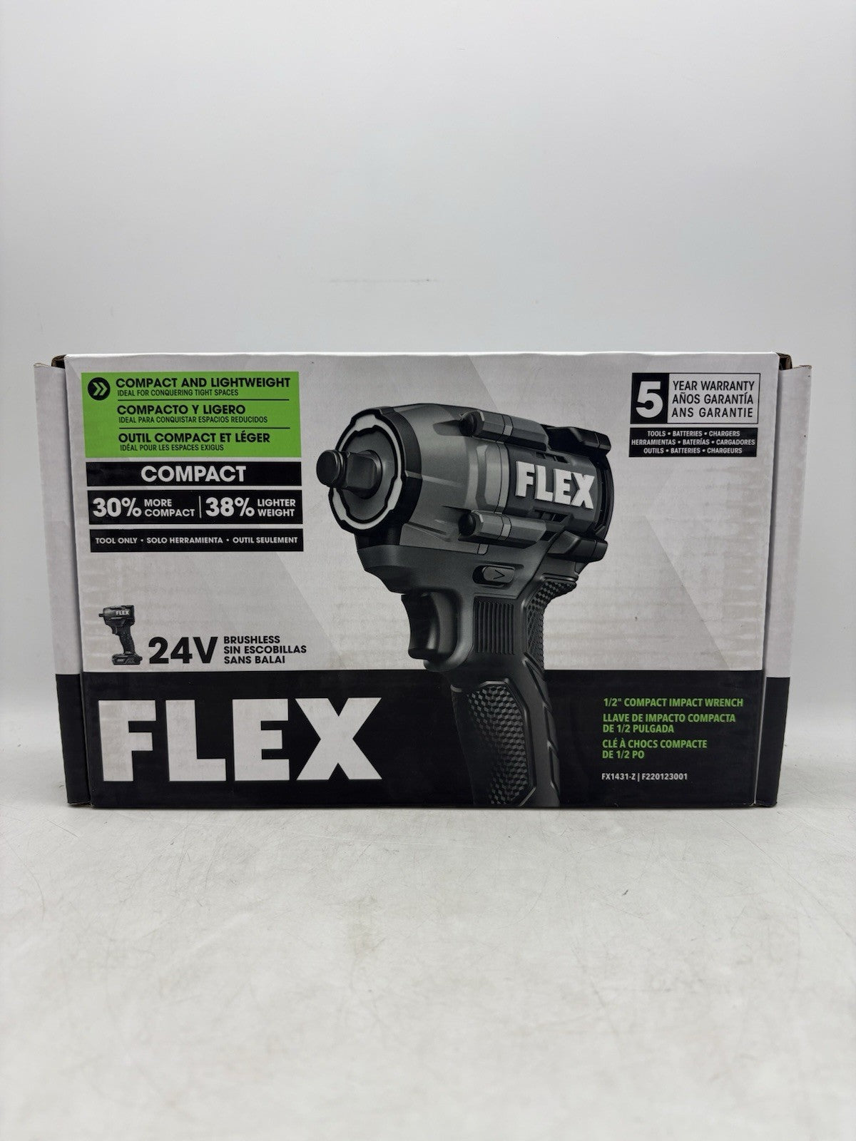 Flex FX1431-Z 24V 1/2 Cordless Compact Impact Wrench 450ft-lbs Torque Tool Only
