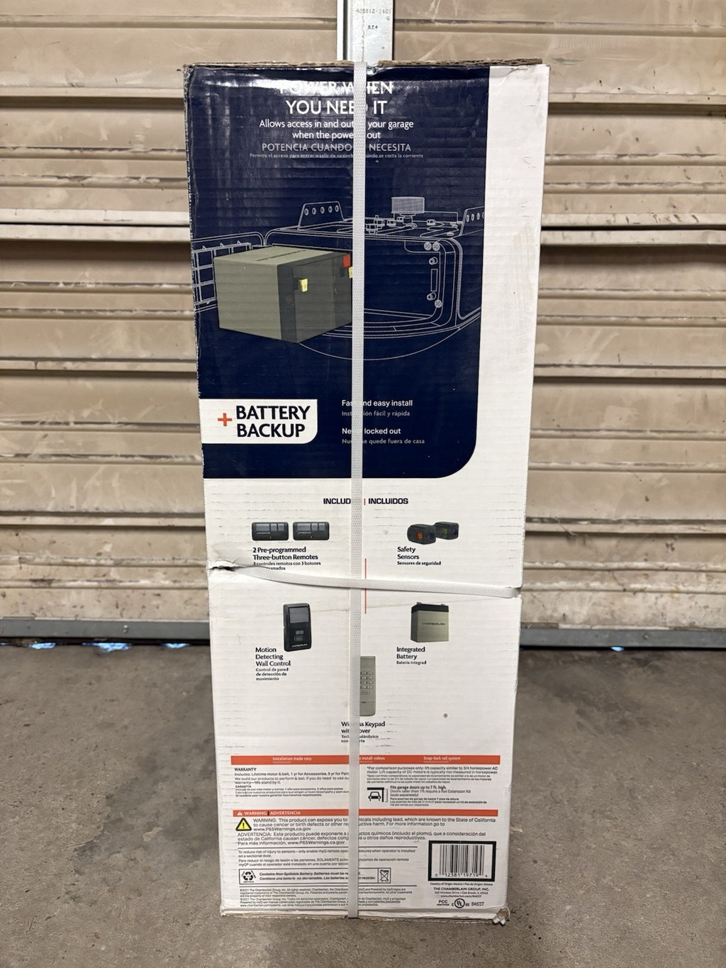 Chamberlain B4613T 3/4 HP LED  Smart Quiet Belt Drive Garage Door Opener