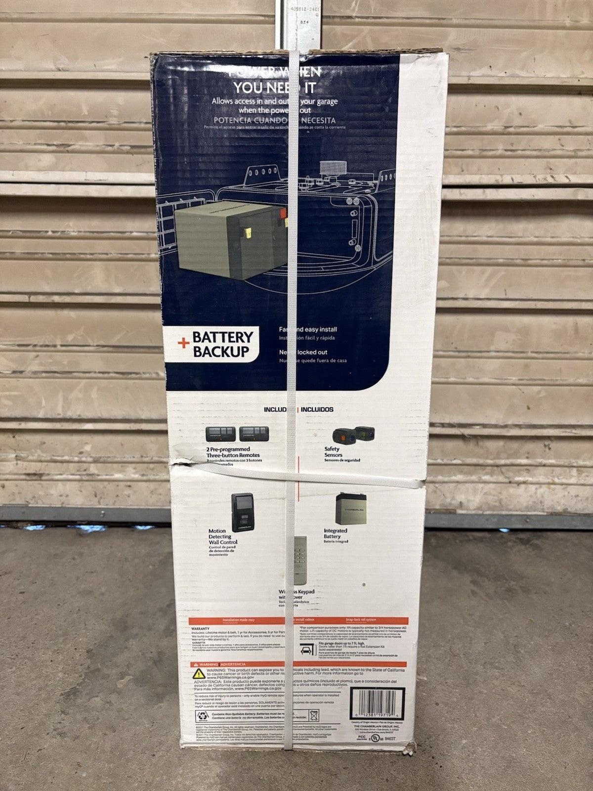 Chamberlain B4613T 3/4 HP LED  Smart Quiet Belt Drive Garage Door Opener
