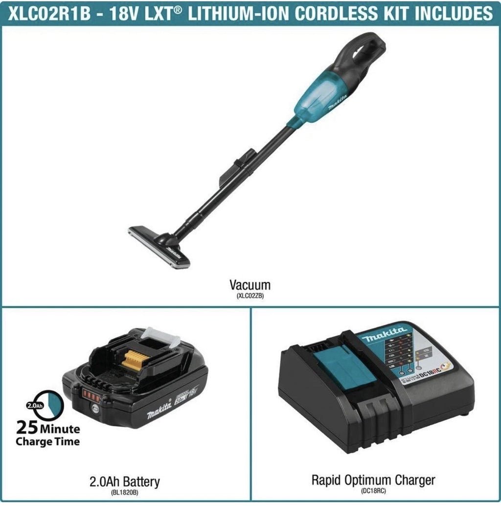 Makita Vacuum kit 18-volt li-ion convertible Handheld Compact Cordless 2.0 ah