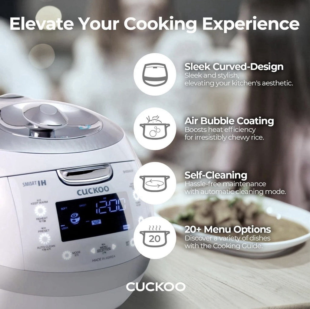 New Cuckoo Induction Heating Pressure 6-Cup Rice Cooker and Warmer CRP-BHSS0609F