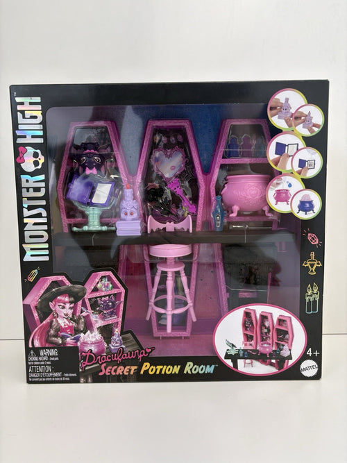 2025 NEW Monster High Draculaura Secret Potion Room Playset sealed new