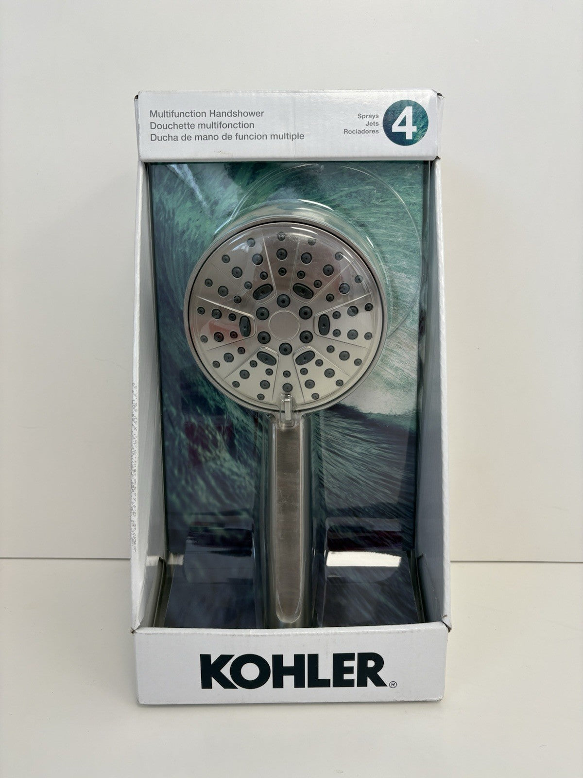 KOHLER Lively 4-Spray Wall Mount Handheld Shower Head  Vibrant Brushed Nickel