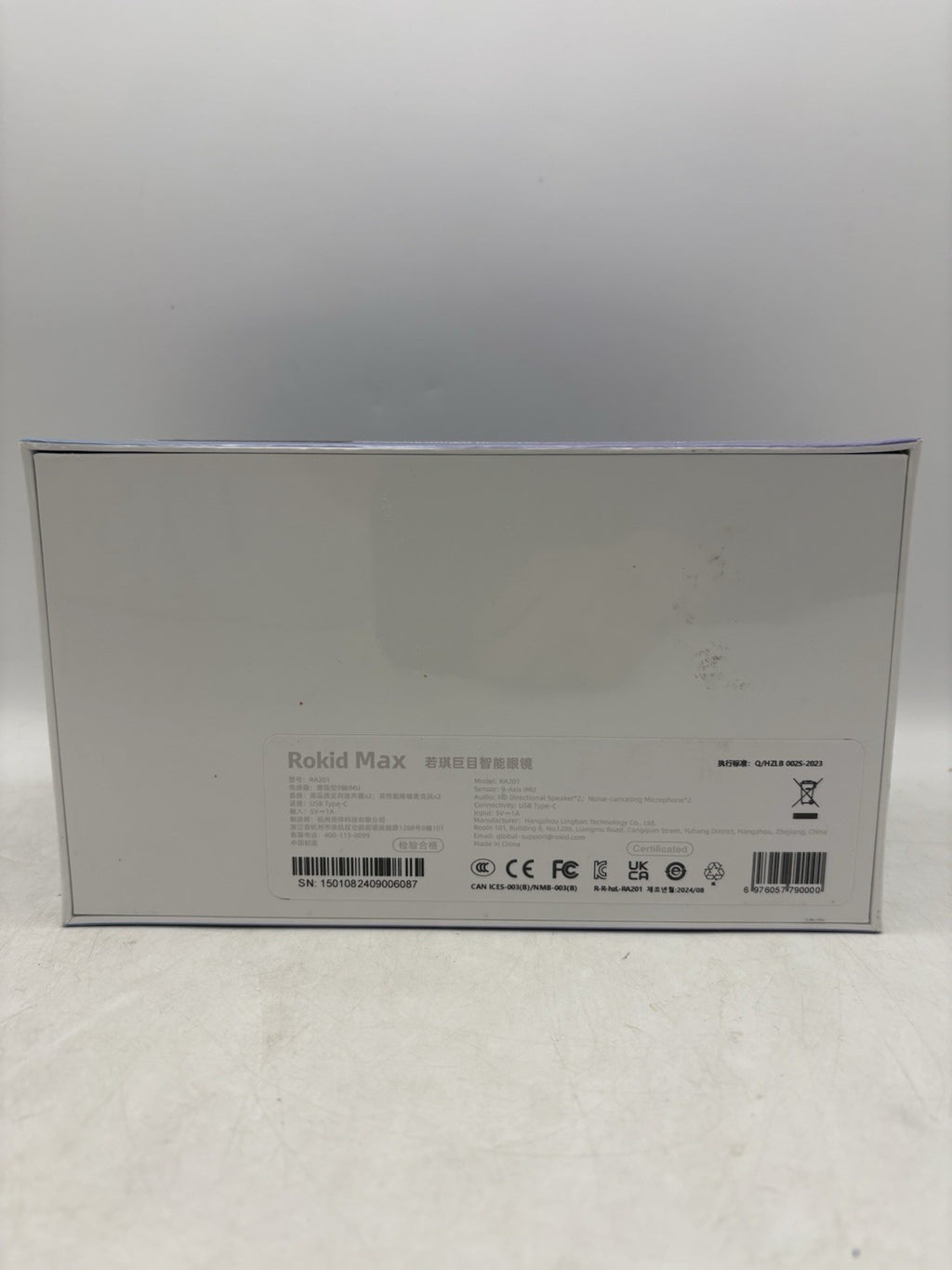 Rokid Max AR Glasses, RA201 Cinema TV Video Gaming Big Screen Augmented Reality