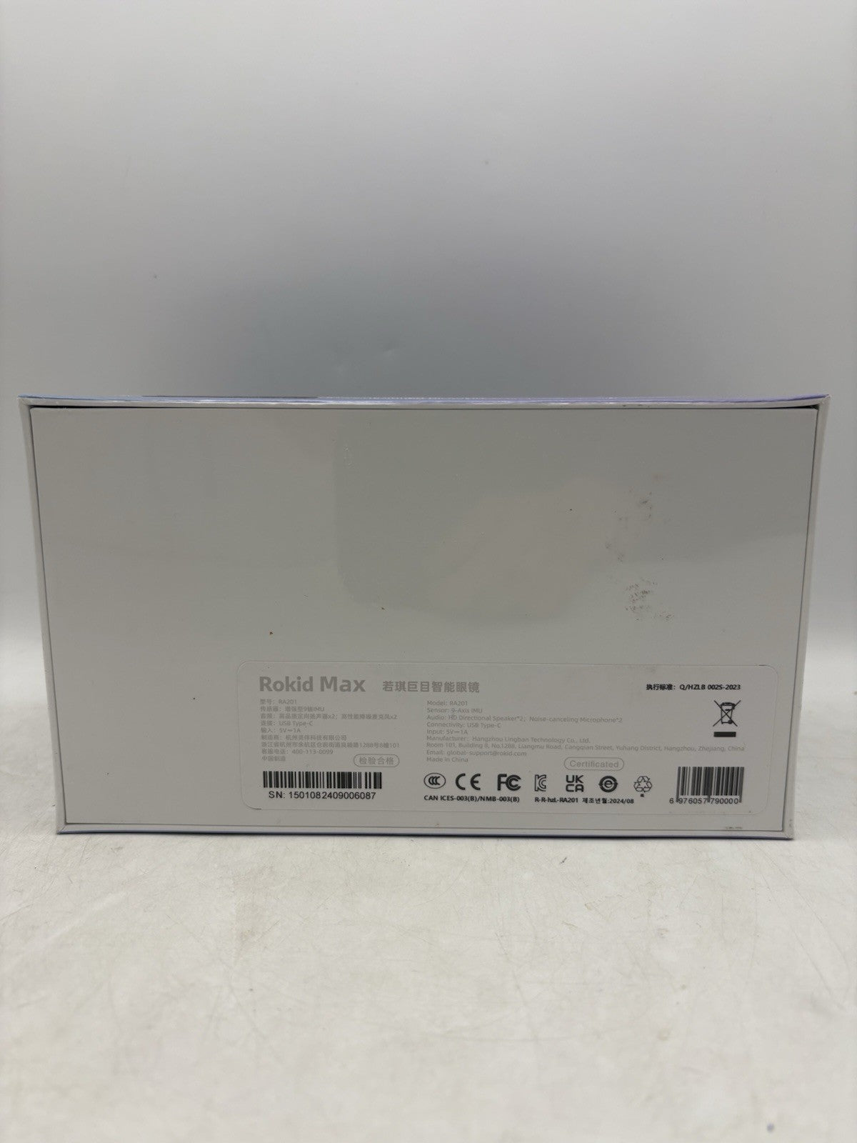 Rokid Max AR Glasses, RA201 Cinema TV Video Gaming Big Screen Augmented Reality