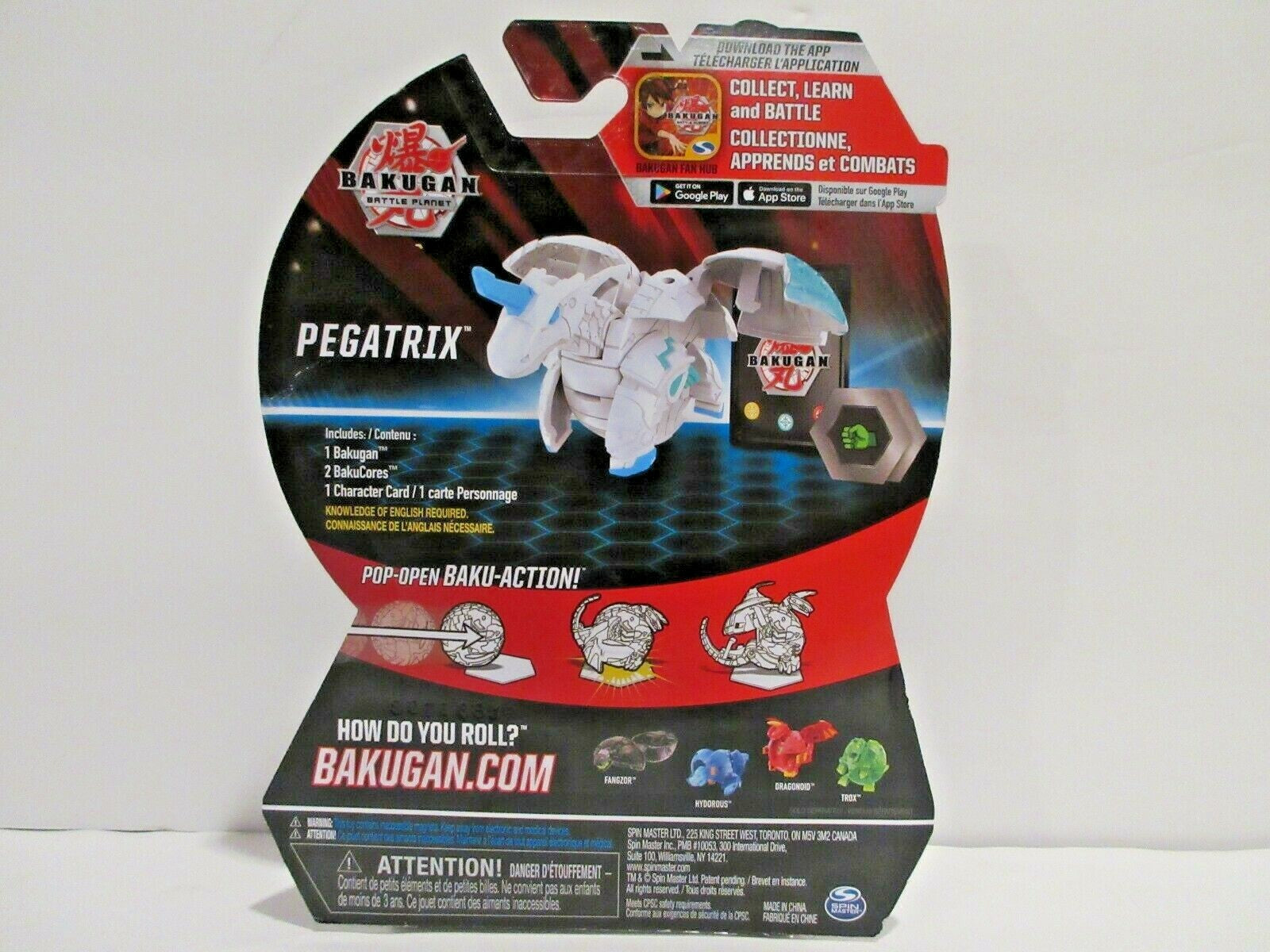 Bakugan Battle Planet Pegatrix 2" Collectible Transforming Creature