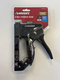 Husky 3-in-1 Aluminum Staple Gun, Aluminum, Ergonomic Grip, Power Adjust - NIP